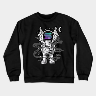 Astronaut Solana Coin To The Moon Crypto Token Cryptocurrency Wallet Birthday Gift For Men Women Kids Crewneck Sweatshirt